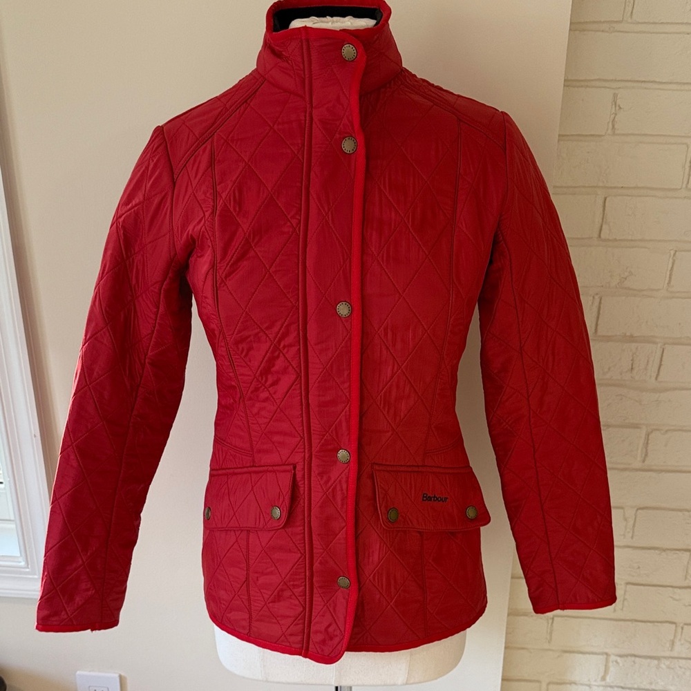 Barbour Women's Red Quilted Jacket size 6